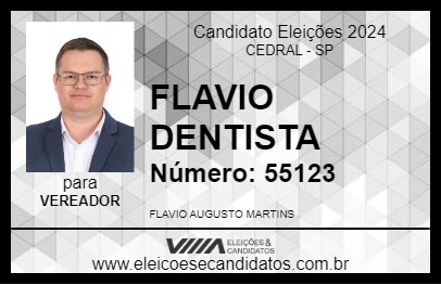 Candidato FLAVIO DENTISTA 2024 - CEDRAL - Eleições