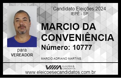 Candidato MARCIO DA CONVENIÊNCIA 2024 - IEPÊ - Eleições