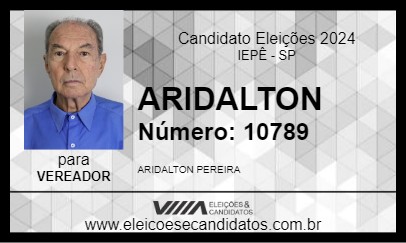 Candidato ARIDALTON 2024 - IEPÊ - Eleições