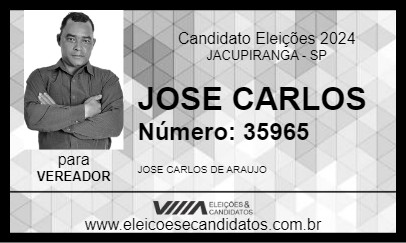 Candidato JOSE CARLOS 2024 - JACUPIRANGA - Eleições