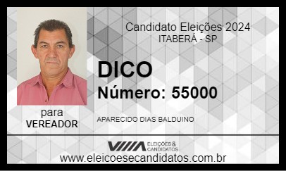 Candidato DICO 2024 - ITABERÁ - Eleições