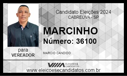 Candidato MARCINHO 2024 - CABREÚVA - Eleições