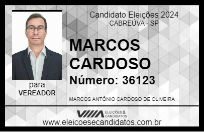 Candidato MARCOS CARDOSO 2024 - CABREÚVA - Eleições