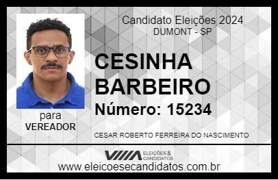 Candidato CESINHA BARBEIRO 2024 - DUMONT - Eleições