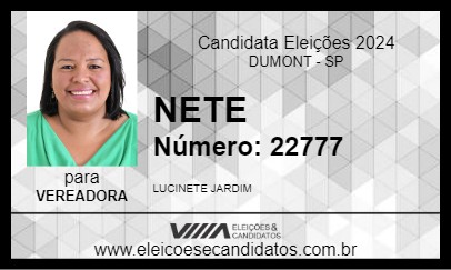 Candidato NETE 2024 - DUMONT - Eleições