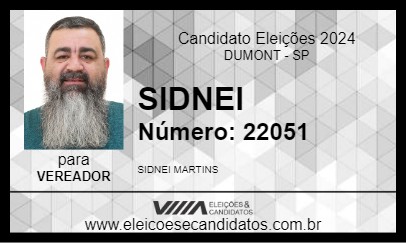 Candidato SIDNEI 2024 - DUMONT - Eleições