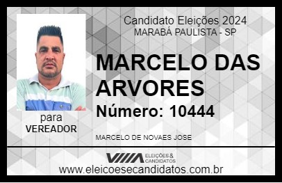 Candidato MARCELO DAS ARVORES 2024 - MARABÁ PAULISTA - Eleições