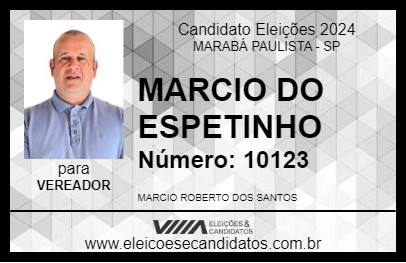 Candidato MARCIO DO ESPETINHO 2024 - MARABÁ PAULISTA - Eleições