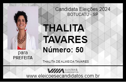 Candidato THALITA TAVARES 2024 - BOTUCATU - Eleições