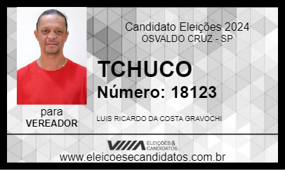 Candidato TCHUCO 2024 - OSVALDO CRUZ - Eleições