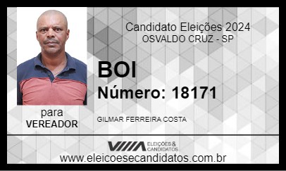 Candidato BOI 2024 - OSVALDO CRUZ - Eleições