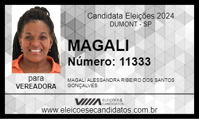 Candidato MAGALI 2024 - DUMONT - Eleições