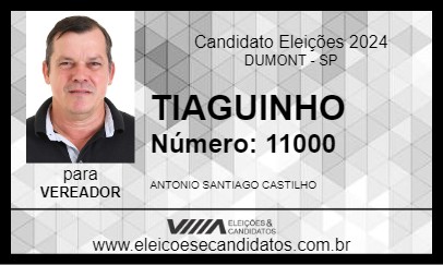 Candidato TIAGUINHO 2024 - DUMONT - Eleições