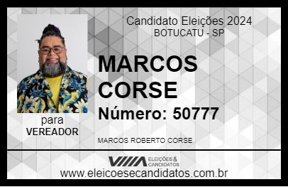 Candidato MARCOS CORSE 2024 - BOTUCATU - Eleições