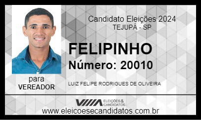 Candidato FELIPINHO 2024 - TEJUPÁ - Eleições