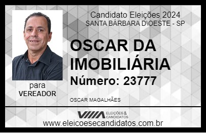 Candidato OSCAR DA IMOBILIÁRIA 2024 - SANTA BÁRBARA D\OESTE - Eleições