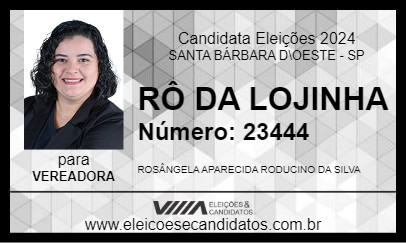 Candidato RÔ DA LOJINHA 2024 - SANTA BÁRBARA D\OESTE - Eleições