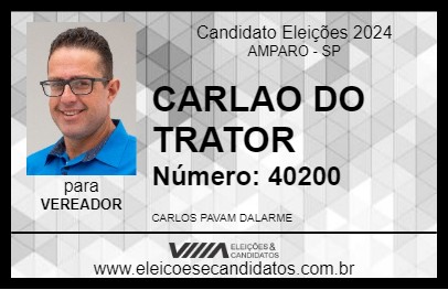 Candidato CARLAO DO TRATOR 2024 - AMPARO - Eleições