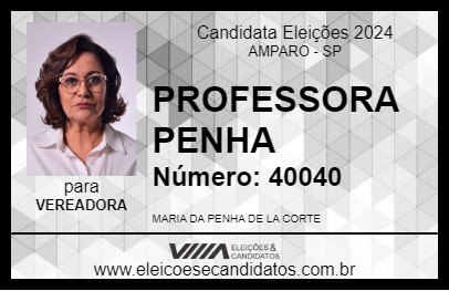 Candidato PROFESSORA PENHA 2024 - AMPARO - Eleições