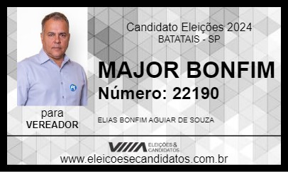 Candidato MAJOR BONFIM 2024 - BATATAIS - Eleições