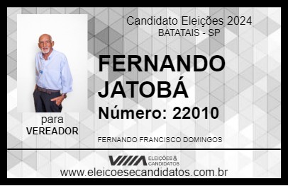 Candidato FERNANDO JATOBÁ 2024 - BATATAIS - Eleições