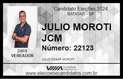 Candidato JULIO MOROTI JCM 2024 - BATATAIS - Eleições