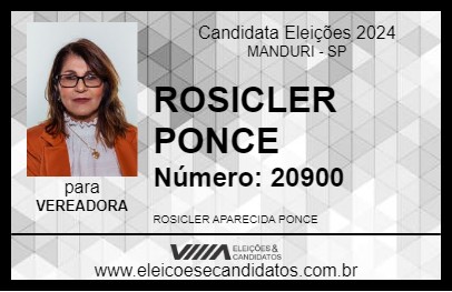 Candidato ROSICLER PONCE 2024 - MANDURI - Eleições