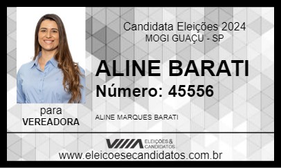 Candidato ALINE BARATI 2024 - MOGI GUAÇU - Eleições