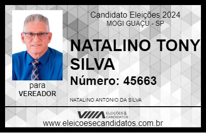 Candidato NATALINO TONY SILVA 2024 - MOGI GUAÇU - Eleições