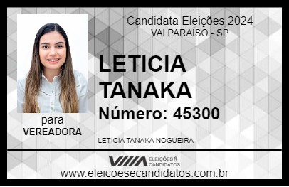 Candidato LETICIA TANAKA 2024 - VALPARAÍSO - Eleições