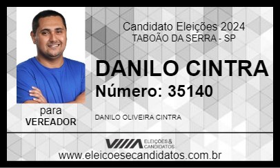 Candidato DANILO CINTRA 2024 - TABOÃO DA SERRA - Eleições