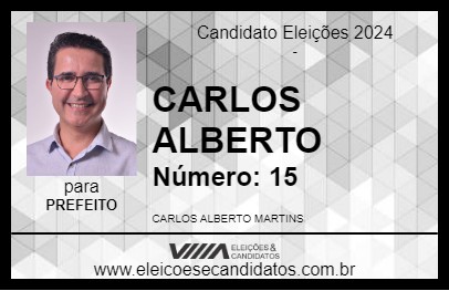 Candidato CARLOS ALBERTO 2024 - AMPARO - Eleições