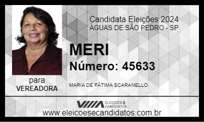 Candidato MERI 2024 - ÁGUAS DE SÃO PEDRO - Eleições