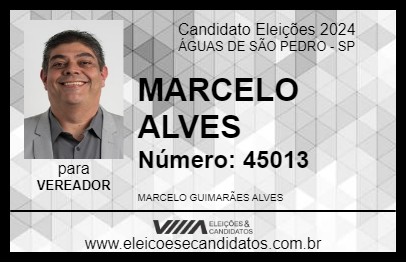 Candidato MARCELO ALVES 2024 - ÁGUAS DE SÃO PEDRO - Eleições