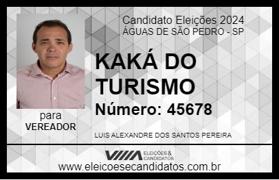 Candidato KAKÁ 2024 - ÁGUAS DE SÃO PEDRO - Eleições