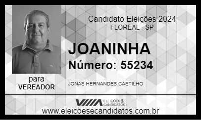 Candidato JONINHA 2024 - FLOREAL - Eleições