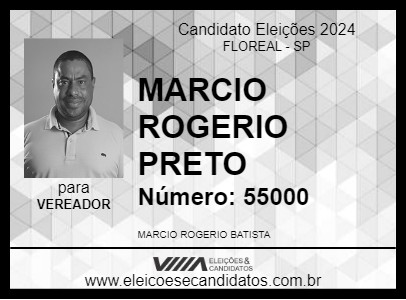 Candidato MARCIO ROGERIO PRETO 2024 - FLOREAL - Eleições