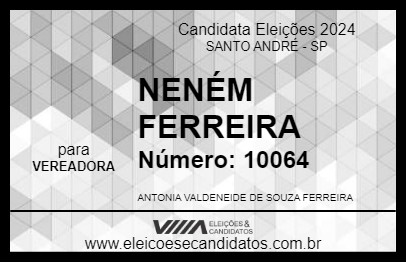 Candidato NENÉM FERREIRA 2024 - SANTO ANDRÉ - Eleições