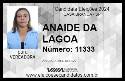 Candidato ANAIDE DA LAGOA 2024 - CASA BRANCA - Eleições