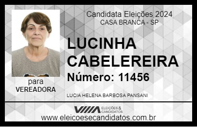 Candidato LUCINHA CABELEREIRA 2024 - CASA BRANCA - Eleições