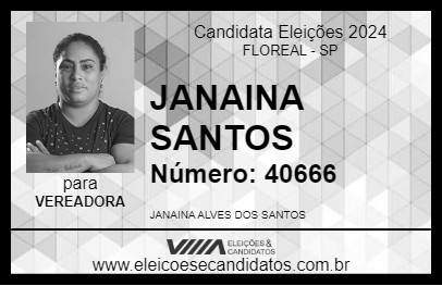 Candidato JANAINA SANTOS 2024 - FLOREAL - Eleições