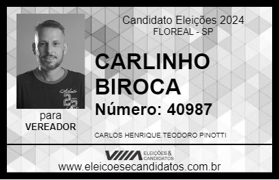 Candidato CARLINHO BIROCA 2024 - FLOREAL - Eleições