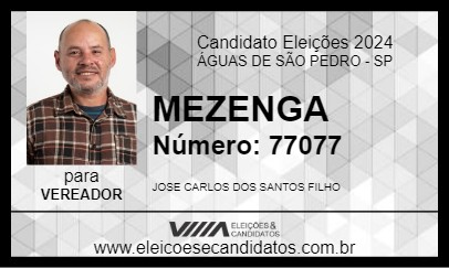 Candidato MEZENGA 2024 - ÁGUAS DE SÃO PEDRO - Eleições