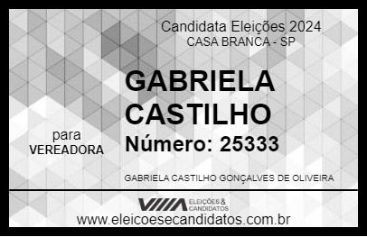 Candidato GABRIELA CASTILHO 2024 - CASA BRANCA - Eleições