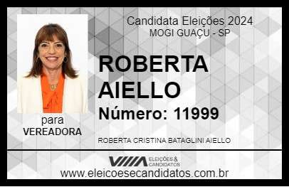 Candidato ROBERTA AIELLO 2024 - MOGI GUAÇU - Eleições