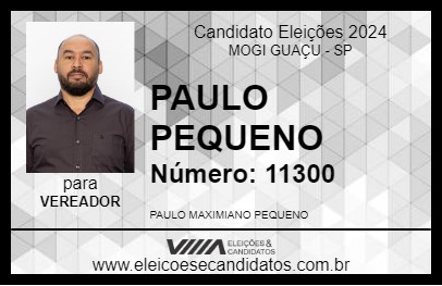 Candidato PAULO PEQUENO 2024 - MOGI GUAÇU - Eleições