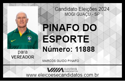 Candidato PINAFO DO ESPORTE 2024 - MOGI GUAÇU - Eleições