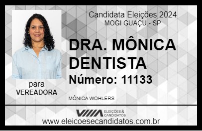 Candidato DRA. MÔNICA DENTISTA 2024 - MOGI GUAÇU - Eleições