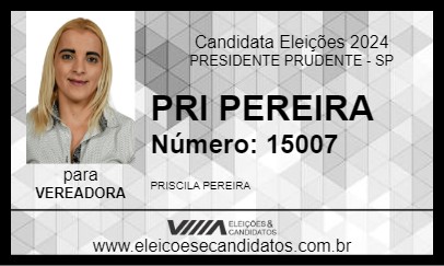 Candidato PRI PEREIRA 2024 - PRESIDENTE PRUDENTE - Eleições