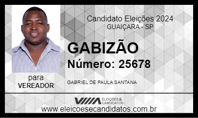 Candidato GABIZÃO 2024 - GUAIÇARA - Eleições